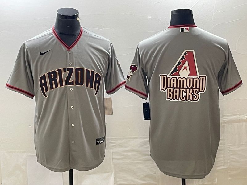 Men Arizona Diamondback Blank Grey Game Nike 2023 MLB Jersey style 3